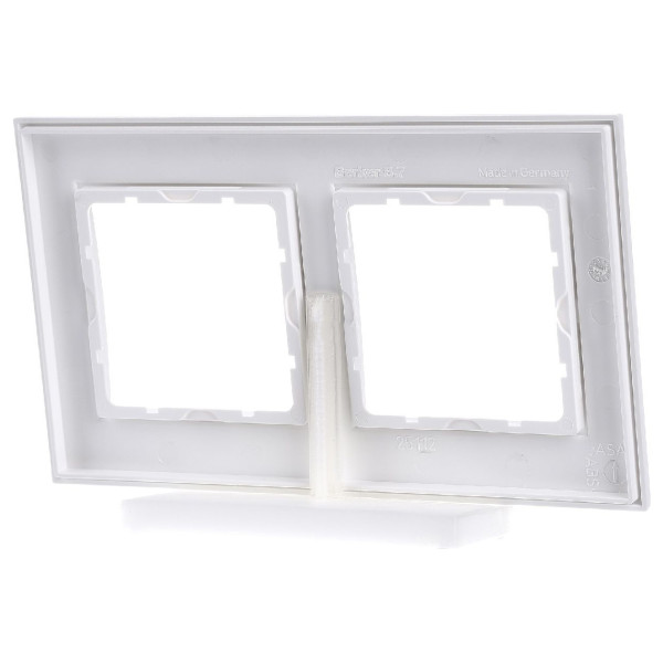 Рамка 2-местная полярная белизна Berker B.7 - фото №4