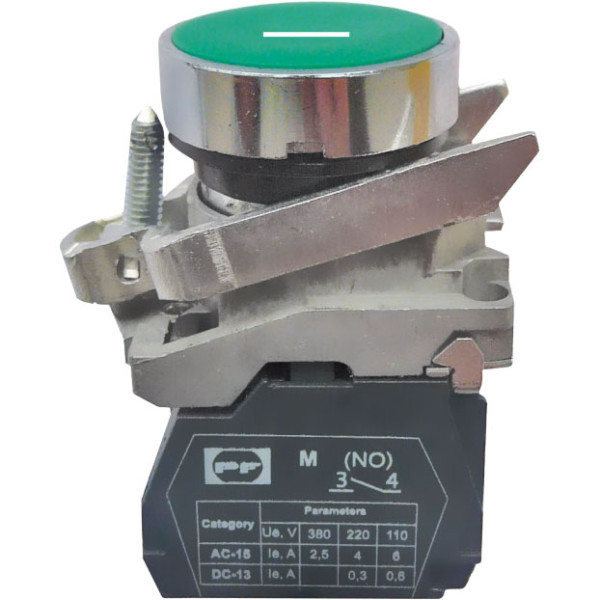 Кнопка Promfactor FP4-BA3311 1NO «I» зелена (FP4-BA3311)
