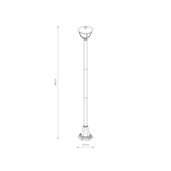 Вуличний світильник Nowodvorski 10498 Amelia E27 1x10W IP44 Чорний - фото №1