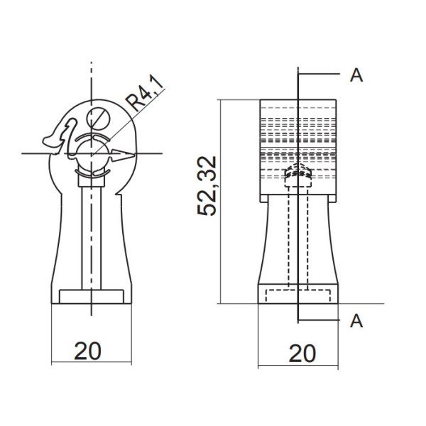 Пластиковый держатель для токопроводящего прута DKC ND2100 Ø8-10мм - фото №1
