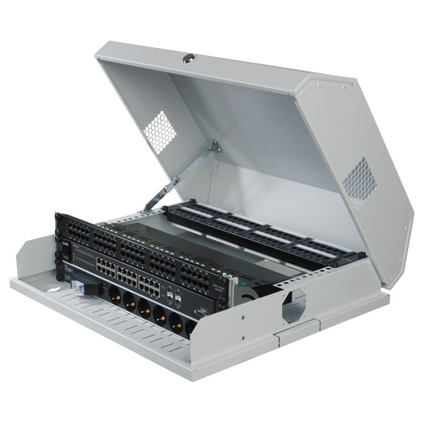 Телекоммуникационный шкаф Mirsan SLIM 19'' 3+5U 537x475 (серый) - фото №1