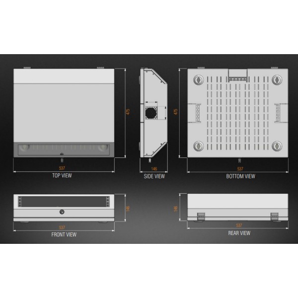 Телекоммуникационный шкаф Mirsan SLIM 19'' 3+5U 537x475 (серый) - фото №3