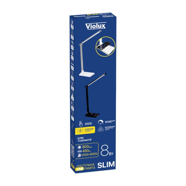 Світильник настільний LED SLIM 8W 3000-6500К чорний Violux ( 540105 ) - фото №3