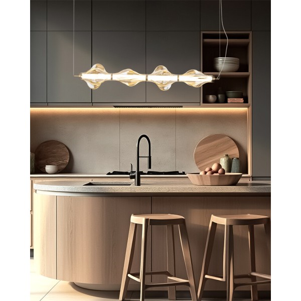 Подвесной светильник, люстра TK Lighting 18216 Elva LED 1x30W 3000K 3642Lm IP20 латунный - фото №1