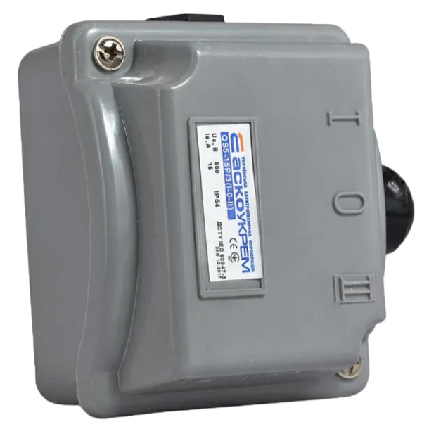 Рубильник Аско-Укрем QS5-15P/3 A0100010003 1-0-2 на 15А - фото №1