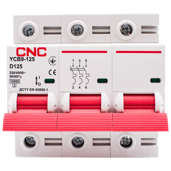 Автоматичний вимикач CNC YCB9-125 3Р 125А 10kA D