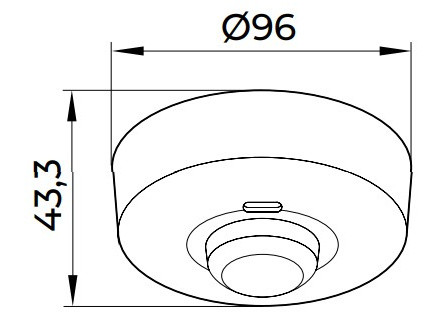 Микроволновый датчик движения E.Next e.sensor.mw.700.white 360° IP20 белый (s061021) - фото №1