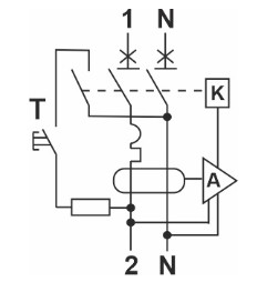 Автомат захисного відключення Promfactor FAP1-AC "C" 6А/0,03A 2P 6кА (FAP01C06030AC) - фото №1