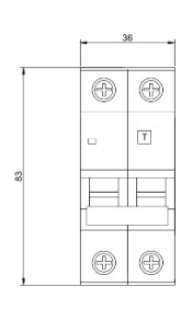 Автомат захисного відключення Promfactor FAP1-AC "C" 6А/0,03A 2P 6кА (FAP01C06030AC) - фото №2