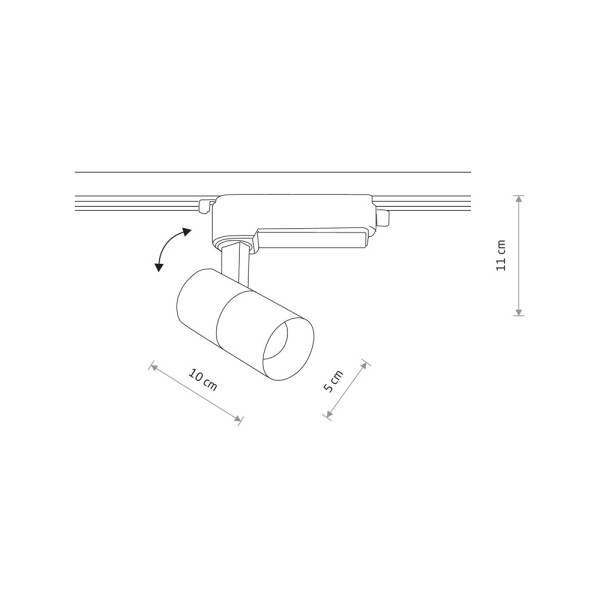 Трековий світильник Nowodvorski 10372 Profile Tinos LED 1x7W 3000K 550Lm IP20 білий - фото №4