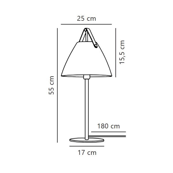 Настільна лампа Nordlux 46205001 Strap E27 1x40W IP20 біла - фото №4