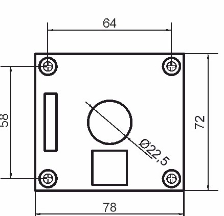 Одноместный пост управления Promfactor FP5-BOX1W7 с переключателем "0-I и ключом" - фото №2
