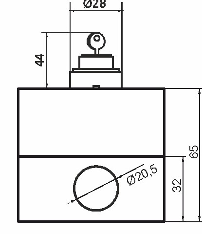 Одноместный пост управления Promfactor FP5-BOX1W7 с переключателем "0-I и ключом" - фото №3