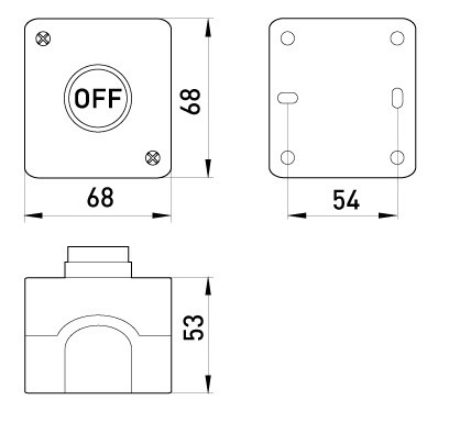 Пост управления с выпуклой кнопкой «OFF» E.Next - фото №1