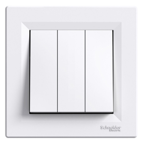 Трехклавишный выключатель Schneider Electric Asfora EPH2100121 (белый)