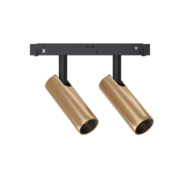 Магнитный трековый светильник Kloodi KDMG-SPOT35 2x7W 4K GD LED 1120Lm IP20 золотой