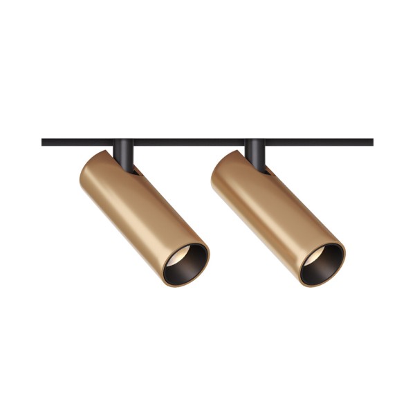 Магнитный трековый светильник Kloodi KDMG-SPOT35 2x7W 4K GD LED 1120Lm IP20 золотой - фото №3