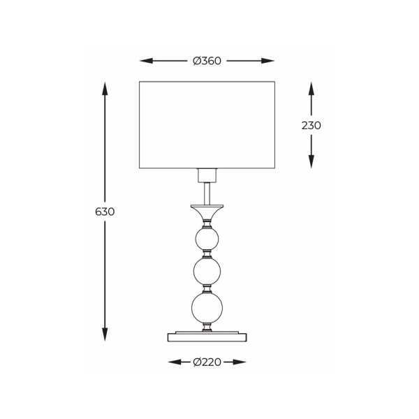 Настольная лампа Zuma Line RLT93163-1GB Rea E27 1x60W IP20 черная (5905316603400) - фото №1