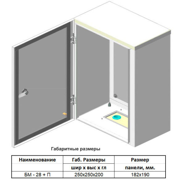 Навесной бокс с монтажной панелью Билмакс Б00029467 БМ-28+П IP54 - фото №5