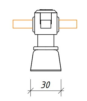 Тримач під черепицю Leo Lightman з тримачем Clip Ni/Pa (308013) - фото №3