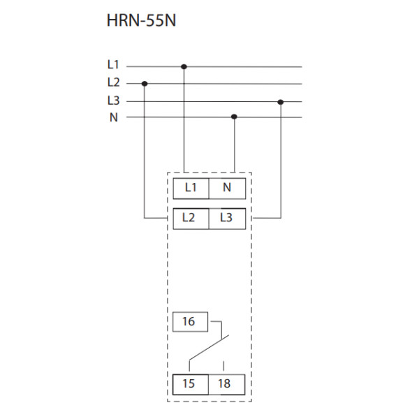 Реле контролю послідовності та обриву фаз Elko-Ep HRN-55N AC 3x400В/230В - фото №3