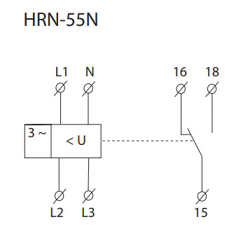 Реле контролю послідовності та обриву фаз Elko-Ep HRN-55N AC 3x400В/230В - фото №4
