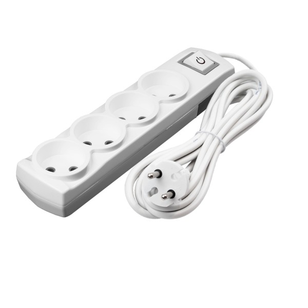 Подовжувач Violux 4р 2м без заземлення з вимикачем ( 920551 )