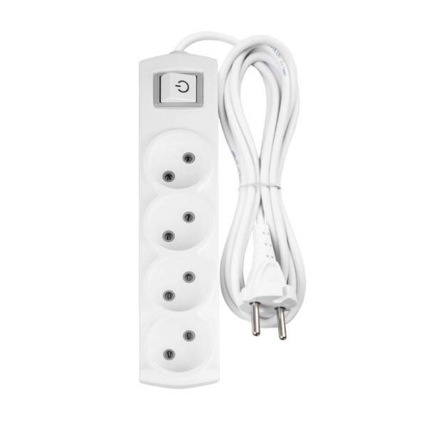 Подовжувач Violux 4р 2м без заземлення з вимикачем ( 920551 ) - фото №1