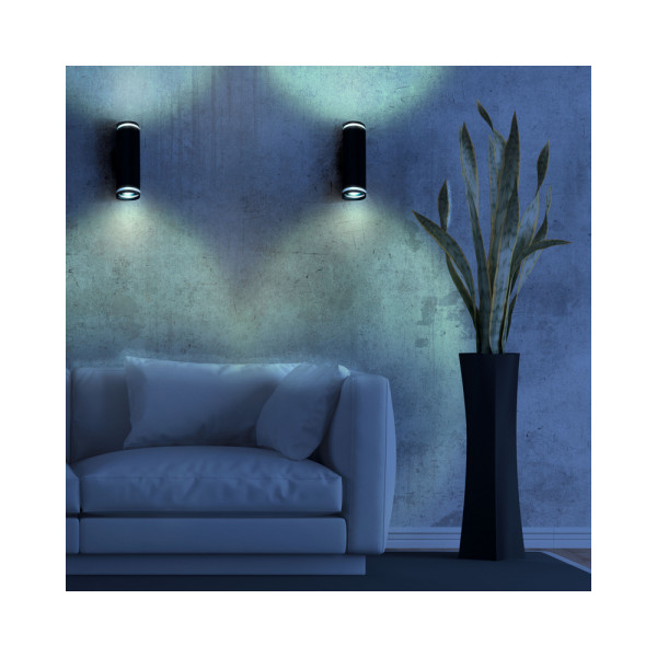 Бра, настінний світильник Goldlux 324382 Paris GU10 2x10W IP20 BK - фото №2