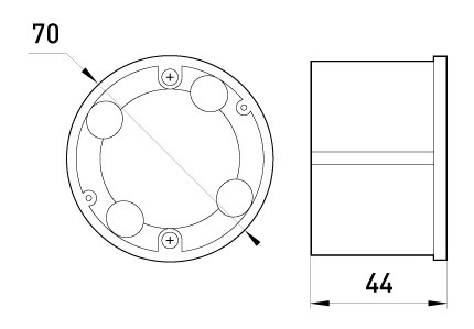 Распределительная коробка E.Next e.db.stand.205.d70 гипсокартон (s027016) - фото №1