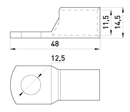 Медный кабельный наконечник E.Next е.end.stand.sc.70 (s040006) - фото №1