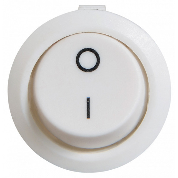 Переключатель Аско-Укрем KCD1-5-101 WH/WH (0-I) круглый белый (A0140040068) - фото №1