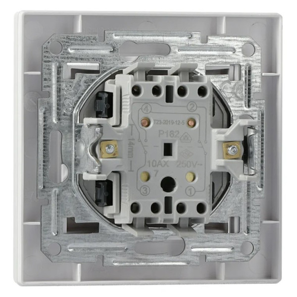 Переключатель перекрестный 1-клавишный белый Asfora, EPH0500121 - фото №3