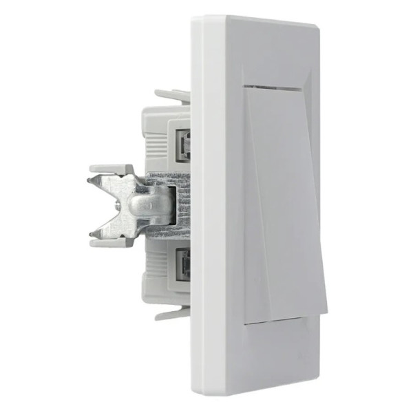 Переключатель перекрестный 1-клавишный белый Asfora, EPH0500121 - фото №5