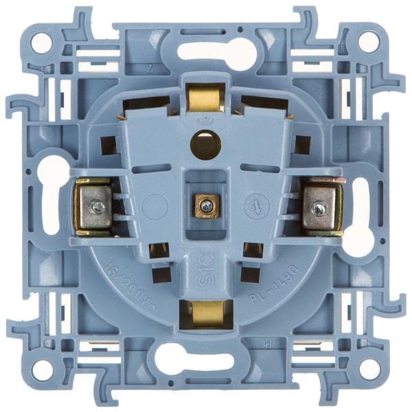 Розетка с заземляющим контактом Simon 10 кремовая - фото №1