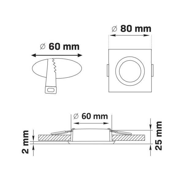 Точечный светильник Goldlux 323354 Febe GU10 1x8W IP20 черный - фото №2