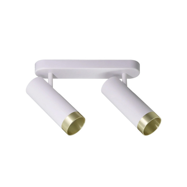 Светильник поворотный, спот Goldlux 325914 Fado GU10 2x10W IP20 Белый