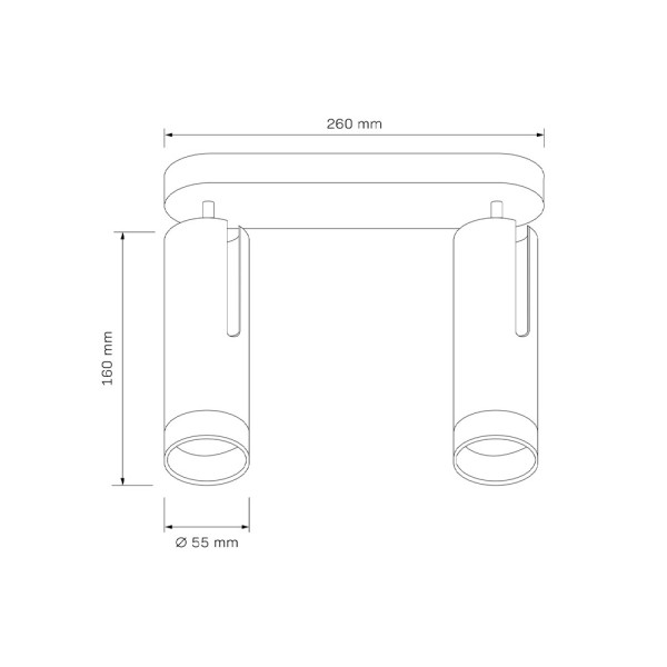 Светильник поворотный, спот Goldlux 325914 Fado GU10 2x10W IP20 Белый - фото №1