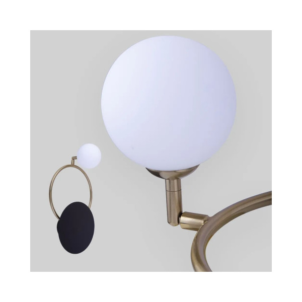 Бра, настінний світильник MJ-Light 16002 Pearl Bk+Gd G4 5W - фото №2