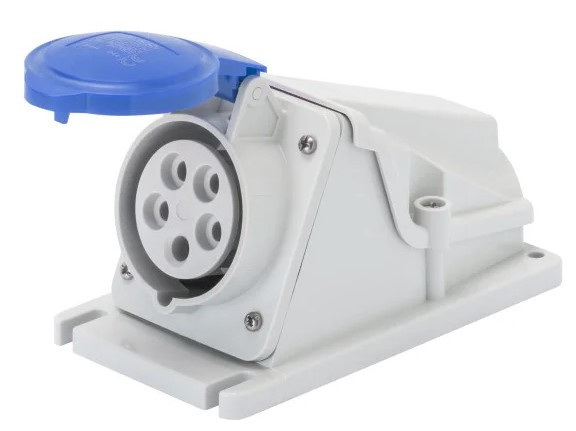 Стационарный разъем 90° GEWISS IP67 2P+E 32A 230В (GW62511)