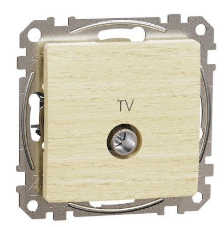 Кінцева TV-розетка 4 дБ Schneider Electric Sedna Design & Elements береза SDD180471