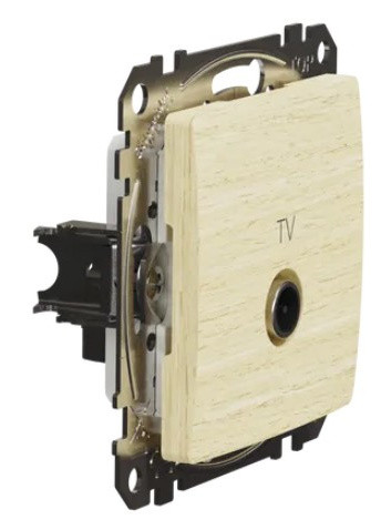 Кінцева TV-розетка 4 дБ Schneider Electric Sedna Design & Elements береза SDD180471 - фото №1