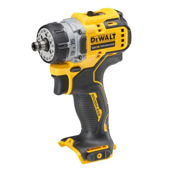Бесщеточная дрель-шуруповерт DeWALT DCD703NT XR Li-Ion 12В со сменными насадками - фото №1