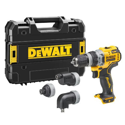 Бесщеточная дрель-шуруповерт DeWALT DCD703NT XR Li-Ion 12В со сменными насадками - фото №2