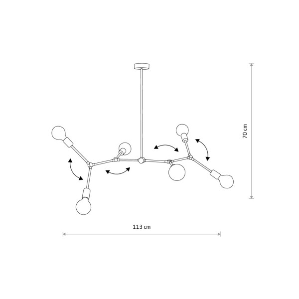 Люстра Nowodvorski 9138 Twig E27 6x25W IP20 черная - фото №1