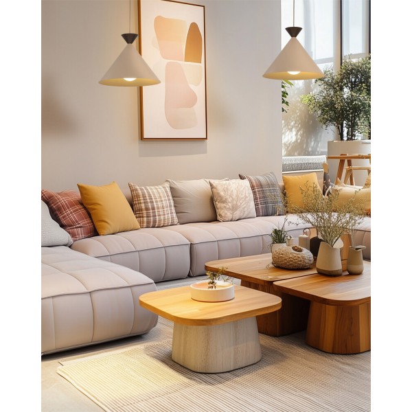 Підвісний світильник, люстра TK Lighting 11000 Matteo S E27 1x15W IP20 бежевий - фото №1