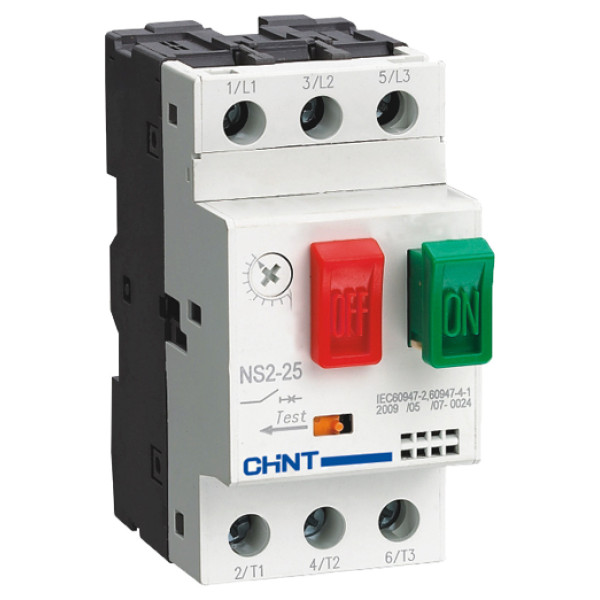 Автомат захисту двигуна Chint NS2-25 4-6.3A (495080)