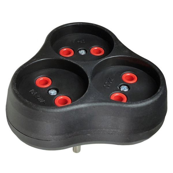 Тройник Neomax черный без заземления (NX1115)