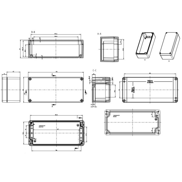 Порожня металева монтажна коробка Spelsberg AL 1808-6 (sp15000701) IP66 - фото №1