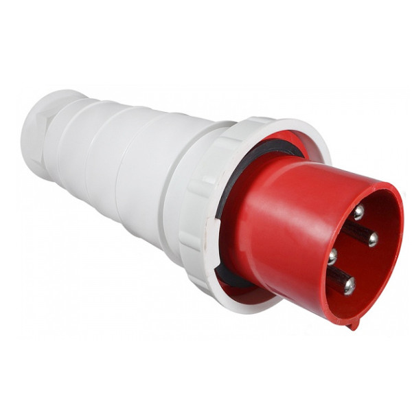 Переносная трехфазная вилка Аско-Укрем A0080010008 ВП 63А/4 (3Р+РЕ)